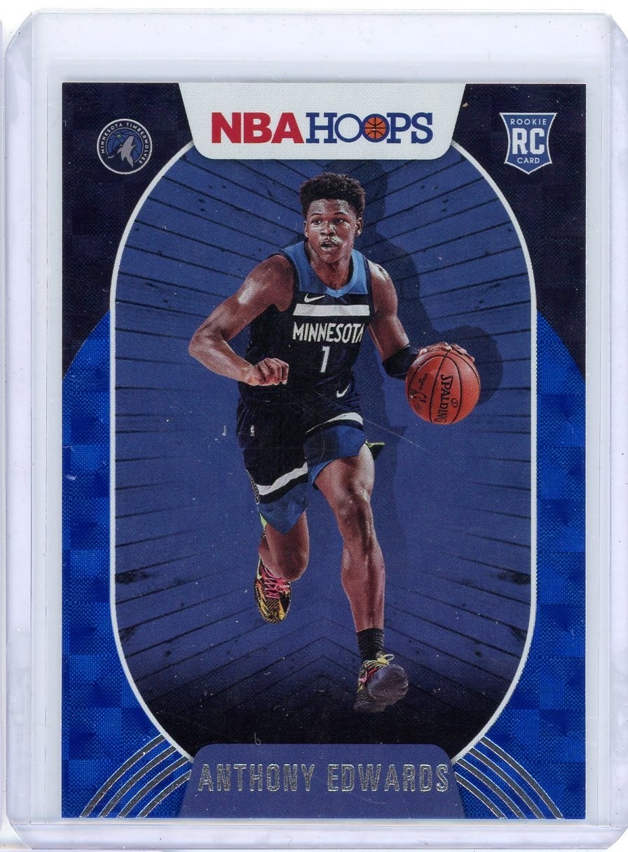 2020 Anthony Edwards Hoops RC Hyper Blue SP Variation Rookie NICE L@@K!