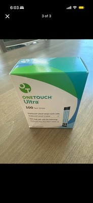 OneTouch Ultra Blue Blood Glucose Test Strips 100 Count Exp 11/30/26 One Touch