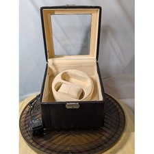 Orologio Stauer automatico singolo carica vetro ecopelle nero top usato