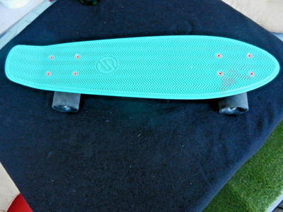 C Skateboard Oxelo Yamba Green Black  L:56cm B:15 Gebraucht Top