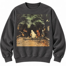 Gothic Halloween Shirt Witch Skeleton Ghost Pumpkin Vintage Dark Fantasy Tee