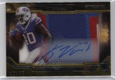 2015 Topps Strata Clear Cut Rookies Gold /25 Karlos Williams Patch Auto 0r4