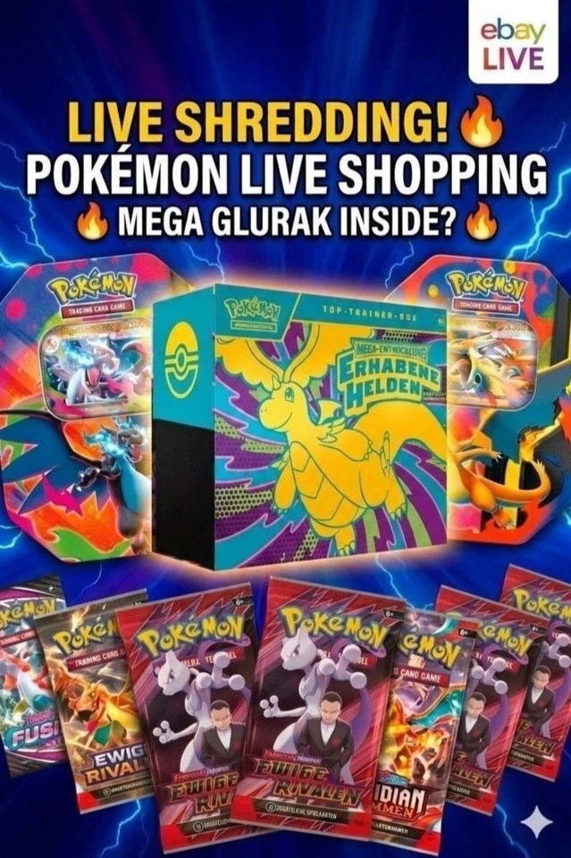 🔥 Pokémon Live Break – Erhabene Helden & Ewige Rivalen Gem Packs !