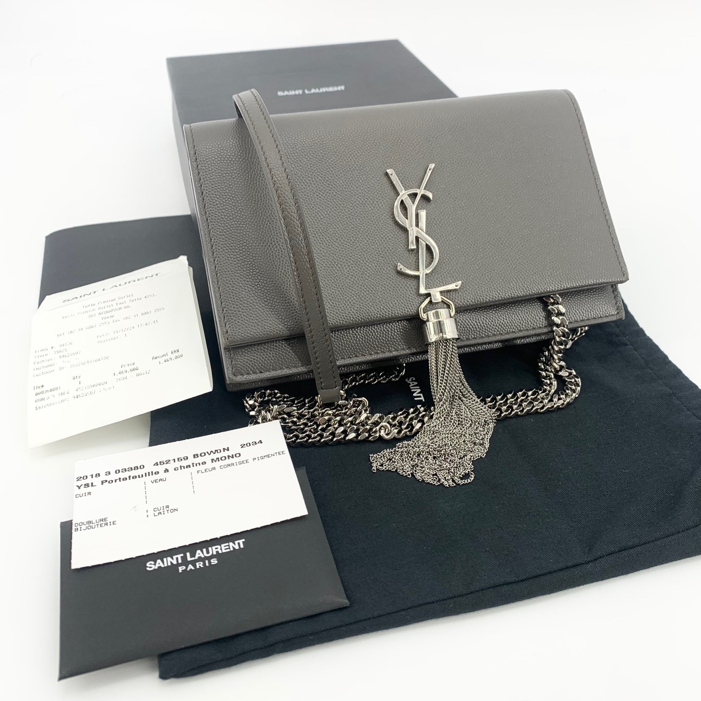 Borsa a tracolla Saint Laurent Kate catena nappa 452159 141352003