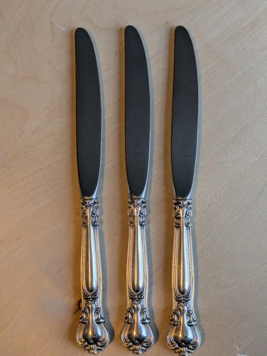 (Lot Of 3) Chantilly Gorham Sterling Silver Place Sized Knife 9-1/4"
