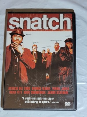 Snatch DVD Movie - Guy Ritchie - Brad Pitt - Benicio Del Toro - Used - Good
