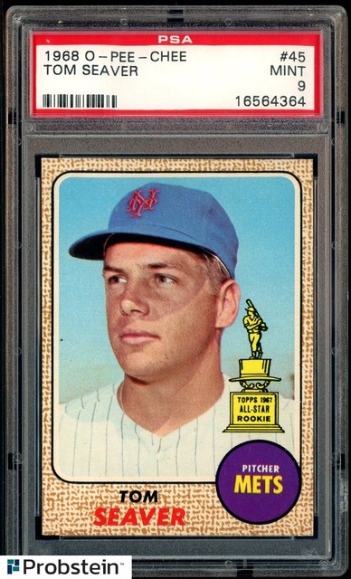 1968 O-PEE-CHEE OPC #45 Tom Seaver New York Mets HOF PSA 9 MINT