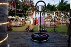 360 Photo Booth Rotating Platform w/ RGB Ring Light LED Strip Remote Control — photo 2