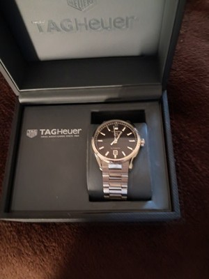 tag heuer carrera mens automatic black dial stainless steel 39mm watch