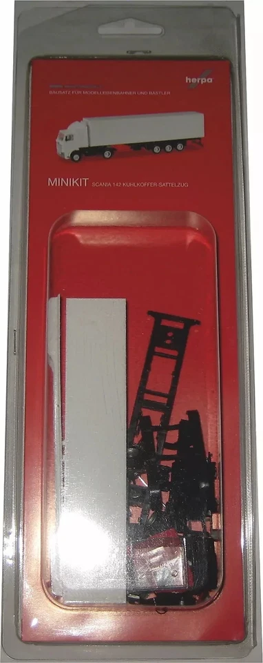 Herpa H0 1/87 012850 Minikit Scania 142 con rimorchio refrigerato - KIT - Immagine 2 di 3