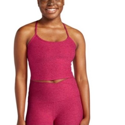 Beyond Yoga Spacedye Slim Racerback Cropped Tank Size 2X Raspberry XXL