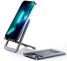 Foldable Aluminum Phone Stand Adjustable Holder for iPhone Samsung Desk