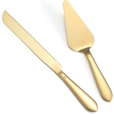 Cake Cutting Set for Wedding, Elegant Cake Knife and Server Set with Thickened