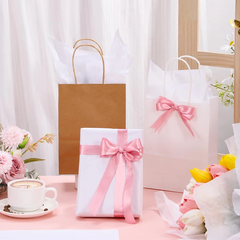 160Sheets 20x14 Inch White Wrapping Tissue Paper for Gift Bags Christmas Wedding - Image 4 of 4