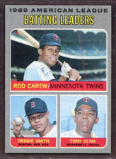 1970 Topps Set-Break # 62 AL Batting Leaders/Rod Carew EX-EXMINT *JAYSACE*
