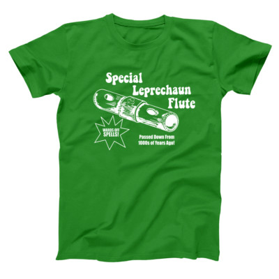Special Leprechaun Flute  Where Da Gold At Paddys Green Basic Men's T-Shirt