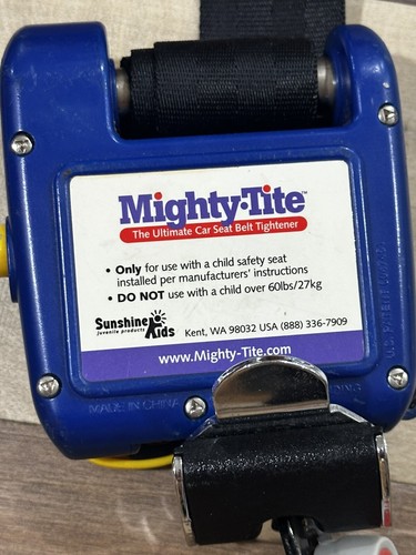 Sunshine Kids Mighty-Tite Car Safety Seat Belt Tightener With Belt And Clips - Picture 2 of 6