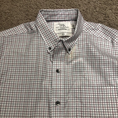 WRK Work Rest Karma Clothing Mens Size Medium Long Sleeve Button Front Shirt NWT - Picture 2 of 12