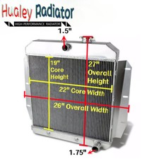 Aluminum Radiator For 1955-1959 Chevygmc 100150 Ck Truck Pickup L6v8 Aluminum Radiator For 1955-1959 Chevygmc 100150 Ck Truck Pickup L6v8