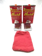 Pair of Vintage Jon-E Hand Warmers & Fluid Tins 16 oz. 1960's.