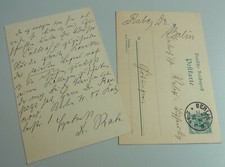 Philologist ALBERT RABE: postcards BERLIN 1892 to publisher DIETERICH due to corrections
