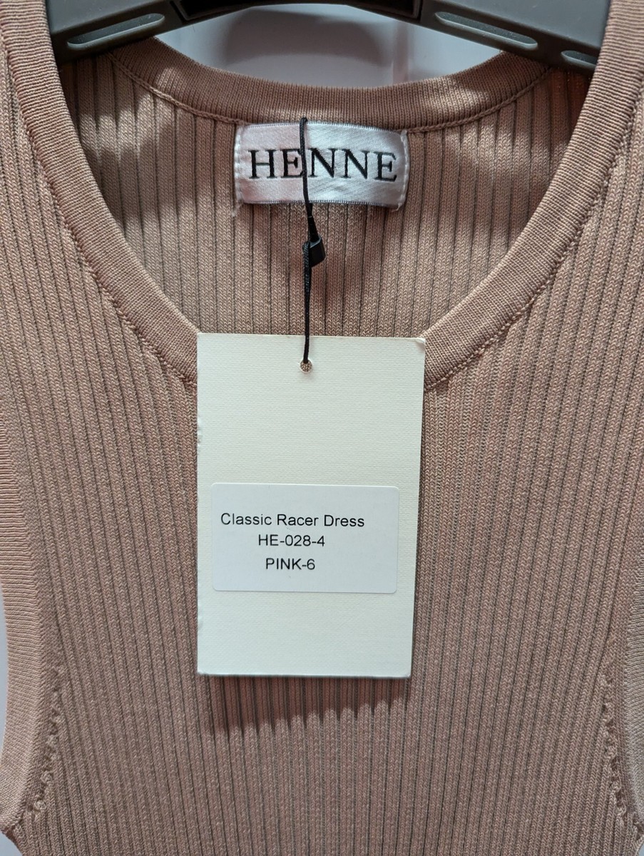 Henne Pink Classic Racer Maxi Rib Dress Size 8 | eBay Australia