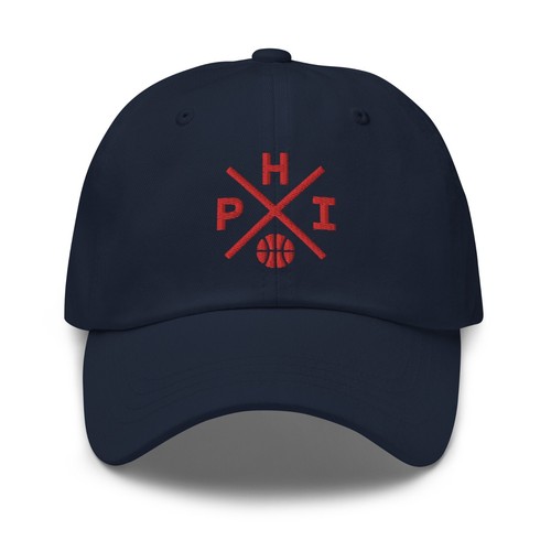 Philadelphia Basketball Retro PHI Cross Baseball Cap Dad Hat - Picture 4 of 13