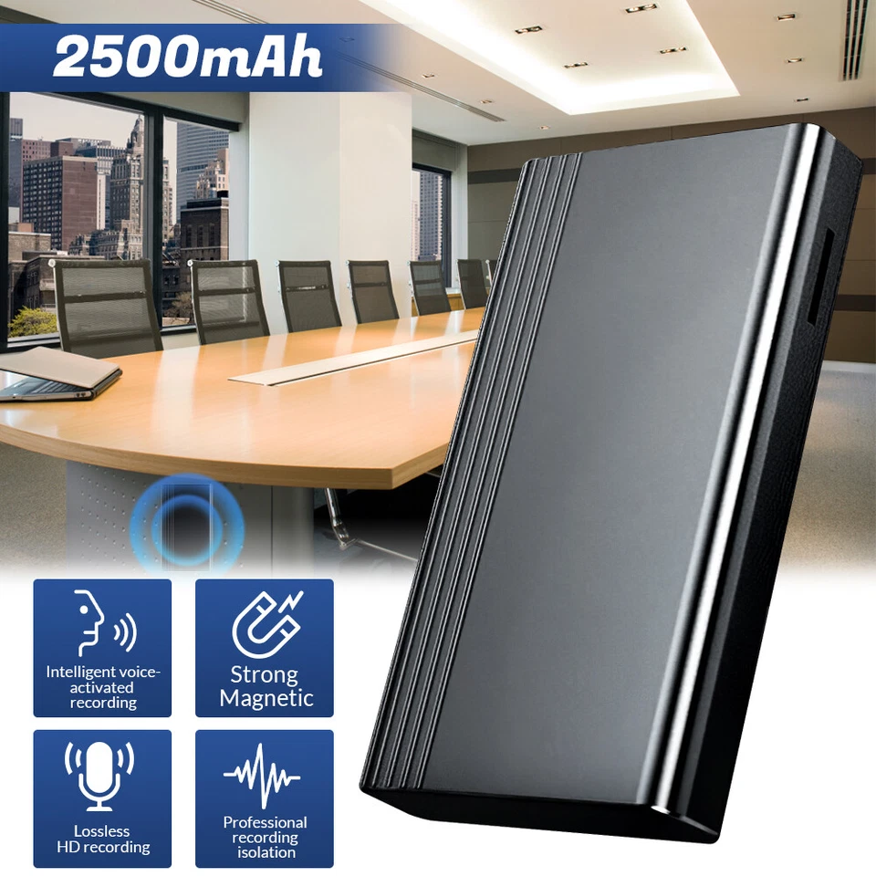 Grabadora De Voz Espia Grabacion De Audio Oculto Pequeño Activado voz Magnetismo - Image 2 of 4