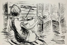 Henri Masson, Canadian, Original lithograph 15x22, signed in pencil