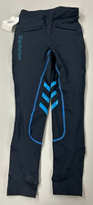 Black Equestrian Kids Full Seat Riding Tights With Silicone Seat NEW Size 150