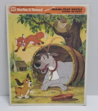 VTG Whitman 1981 Walt Disney The Fox And The Hound Frame-Tray Puzzle 4556B-20