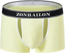 Zonbailon Mens Trunks Bulge Enhancing Boxer Underwear Tagless Smooth Underpant