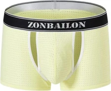 Zonbailon Mens Trunks Bulge Enhancing Boxer Underwear Tagless Smooth Underpant