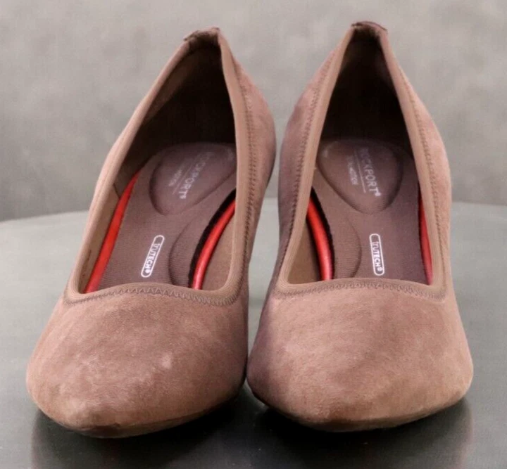 Rockport Total Motion Women's Comfort Pumps Shoes Size 5.5 Suede Brown CH3458 - Image 3 of 4