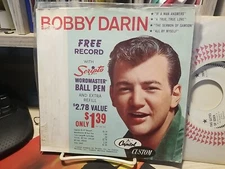 Bobby Darin free scripto pin promo (45 rpm EP, 1963) Picture Sleeve ex