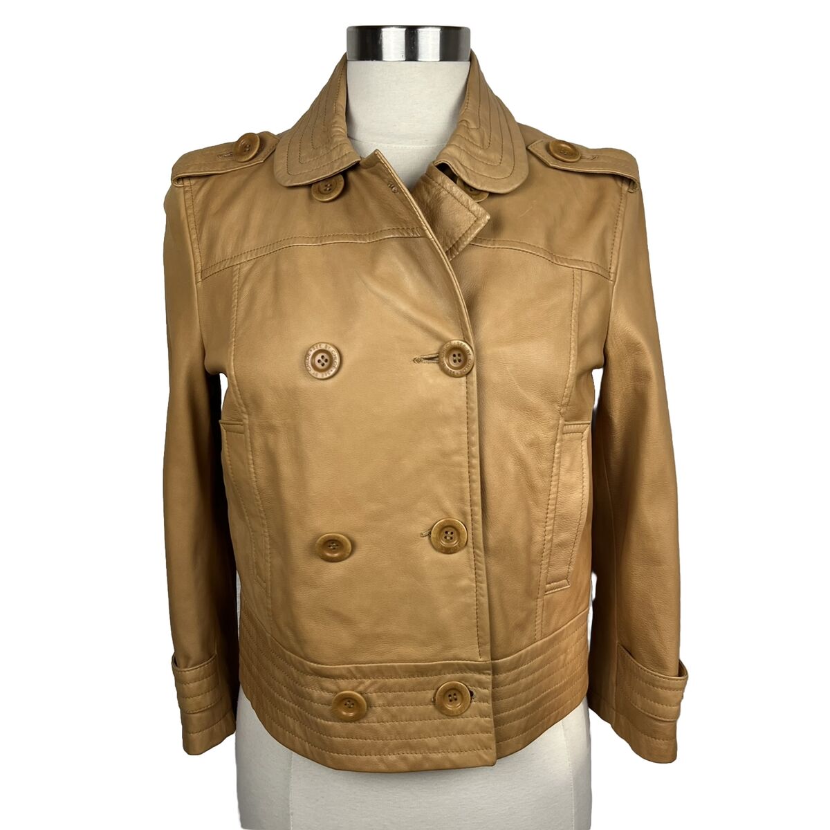 See By Chloe Leather Jacket 8 Womens New Tan Camel 3/4 See By Chloe Leather Jacket 8 Womens New Tan Camel 3/4