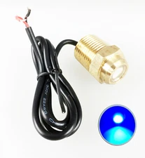 Pactrade Marine Boat Blue LED Drain Plug 1/2" NPT Brass Underwater Light 12V