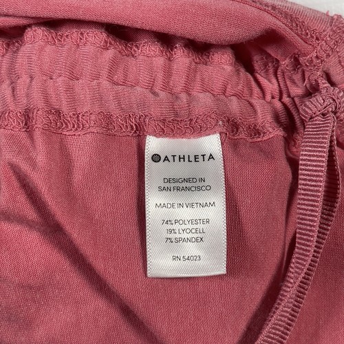 Athleta Encore Racerback Tank Top Style Yoga Size XS Pink Ruched - Picture 4 of 9