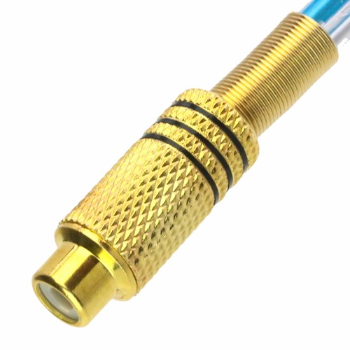 RCA phono Female B to bananas plug elbow AV Audio amplifier speaker cable 1~16FT - Picture 2 of 6