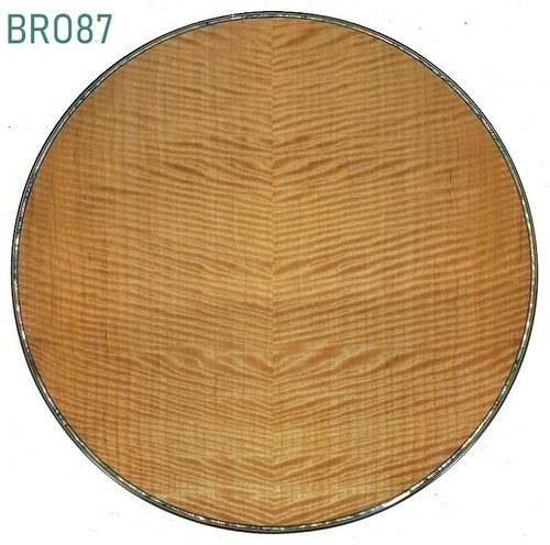 5 string Banjo resonator, curly Lagerstroemia wood, shiny polish BRO87-92 - Picture 6 of 29
