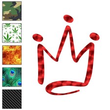 King Crown Queen Royalty, Vinyl Decal Sticker, 40 Patterns  3 Sizes, 6385