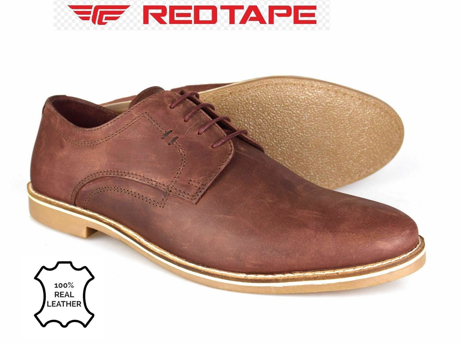 Mens Red Tape Leather Shoes Smart 