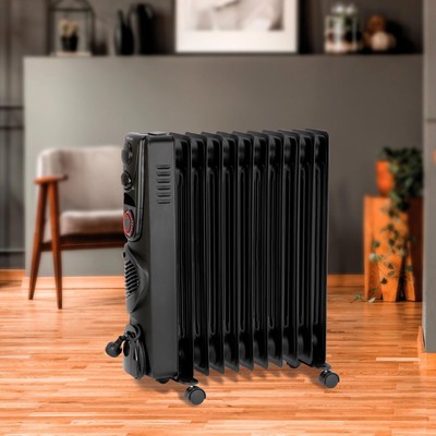 Arlec 2400W 11 Fin Oil Heater With Fan Boost | eBay