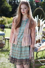 ANTHROPOLOGIE LAVAND~MINTED MEADOW PLEATED BLOUSON DRESS~M~EUC  CG