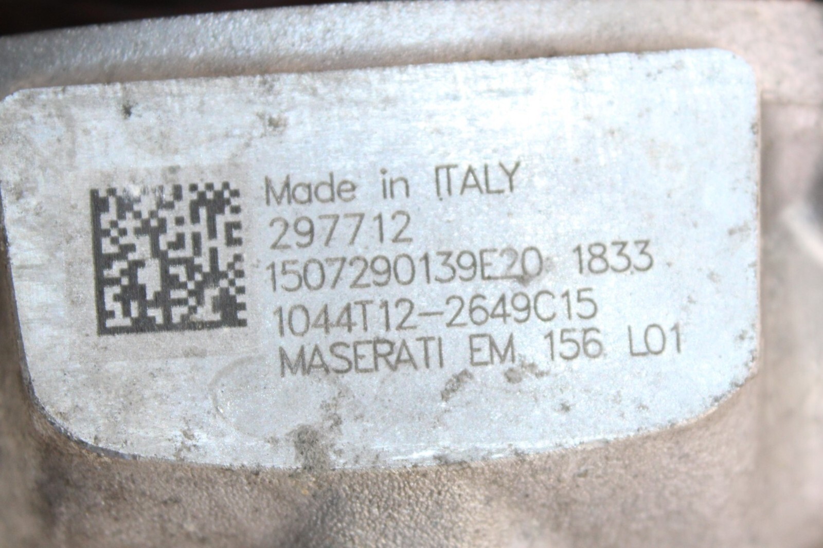2014 - 2024 MASERATI GHIBLI 3.0L ENGINE LEFT SIDE TURBOCHARGER TURBO CHARGER OEM