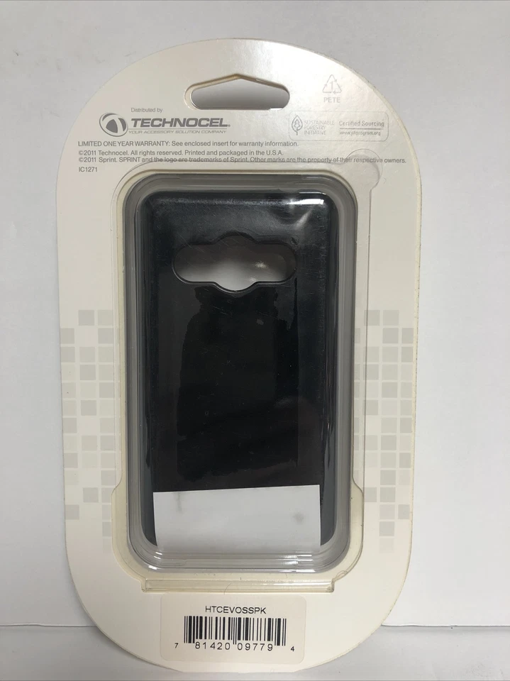 Gloss Black Soft Silicone Skin Case Back Protector Cover SPRINT HTC EVO 4G - Image 2 of 2