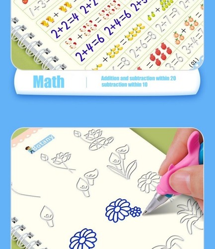 Magic Grooved Practice Copybook Set Reusable Handwriting Calligraphy boys Gift - Picture 15 of 16