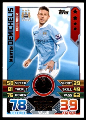 Match Attax 2015/16 EXTRA Martin Demichelis Manchester City Kader Updates U31