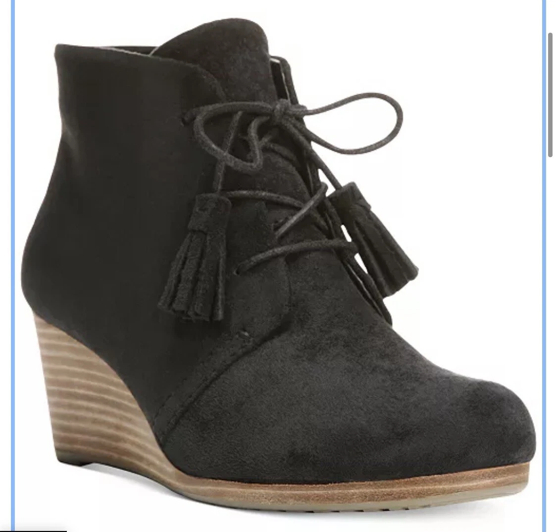 Dr scholl's dakota wedge booties black hotsell