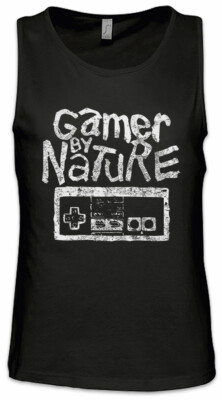 Gamer By Nature Men Tank Top Fun Nerd Geek Gaming Games Computer Scientist